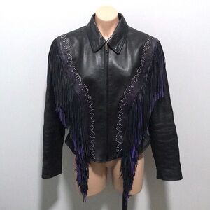 Leather Gallery Fringe Tassel Jacket Motorcycle